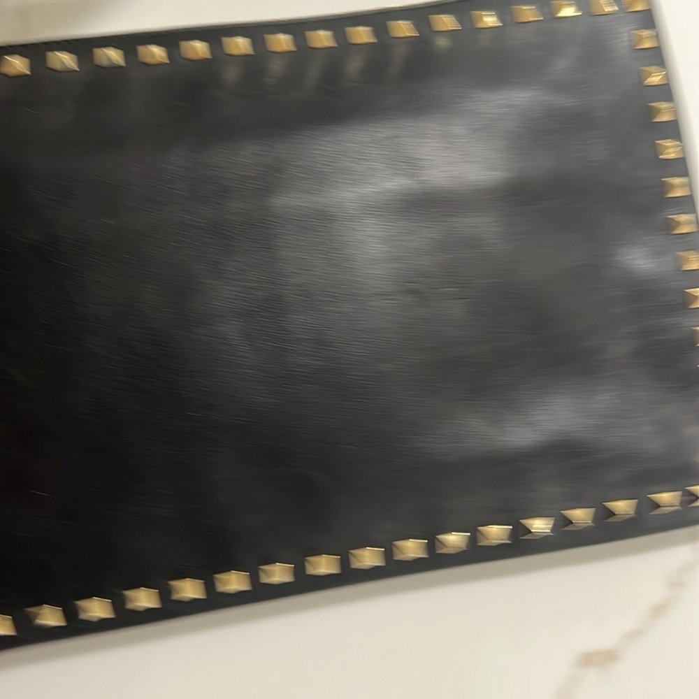 Valentino Rock Stud Black Leather Clutch   NWT - Picture 6 of 11